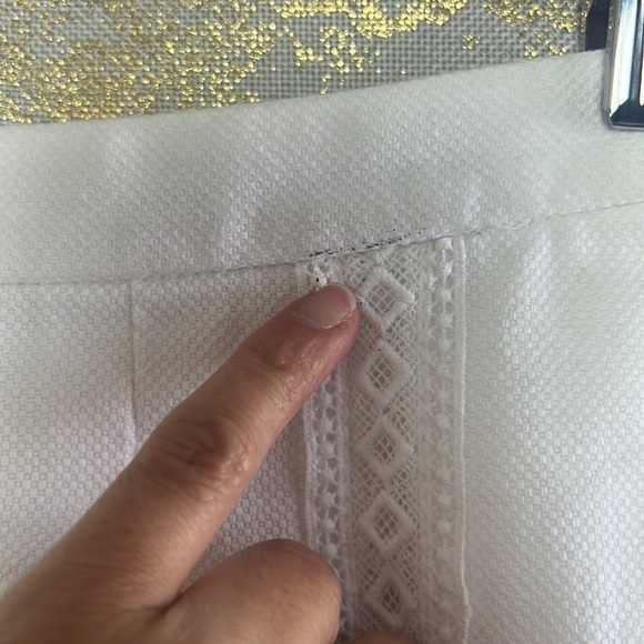 J. Crew Womenโs White Lace Striped Cotton Skirt With Pockets Size 2 - Picture 15 of 15